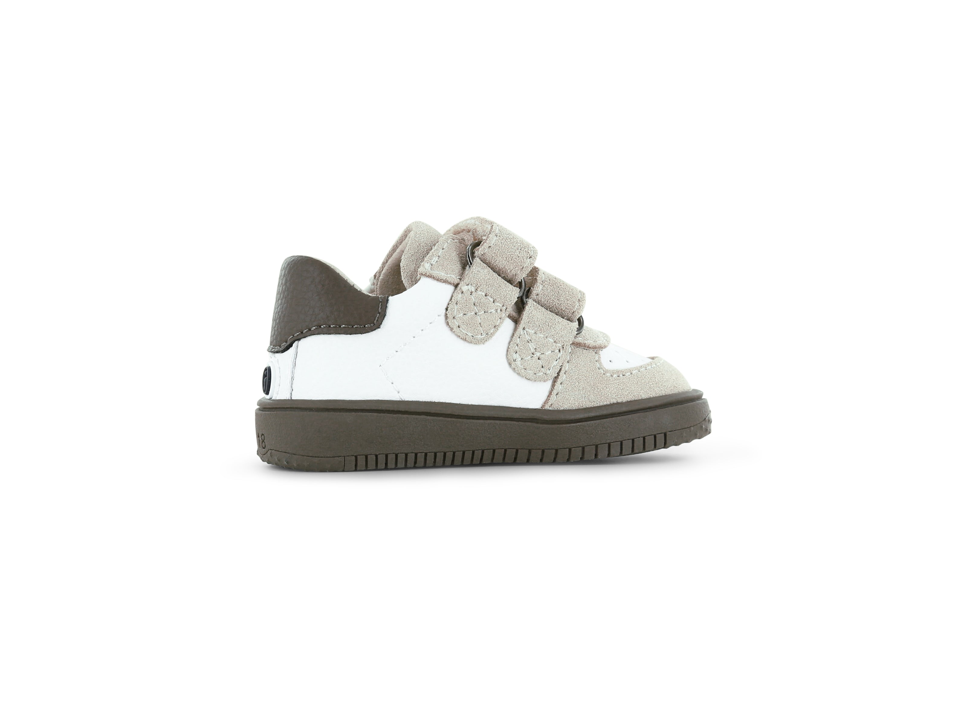Suède babysneaker ExtremeFlex® – Beige/Red/Black – Shoesme