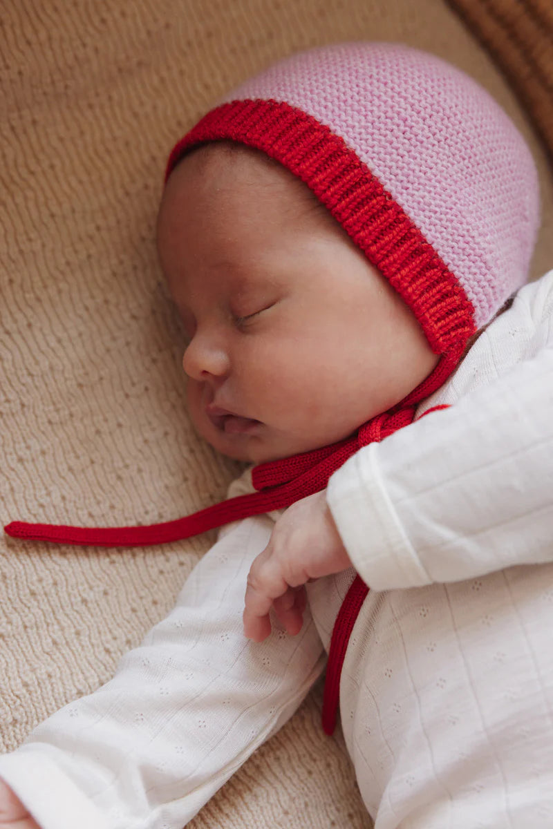 Bonnet Dolly - Babystrickmütze - Merinowolle - HVID