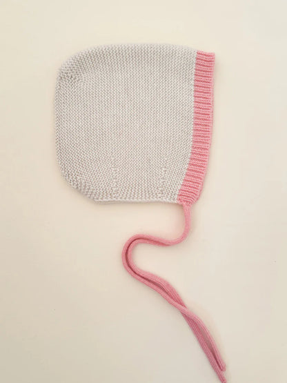 Bonnet Dolly - Baby Knitted Hat - Merino wool - HVID