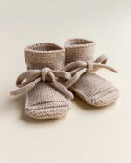Booties - Baby Slofjes - Merinowol - HVID - voorkant
