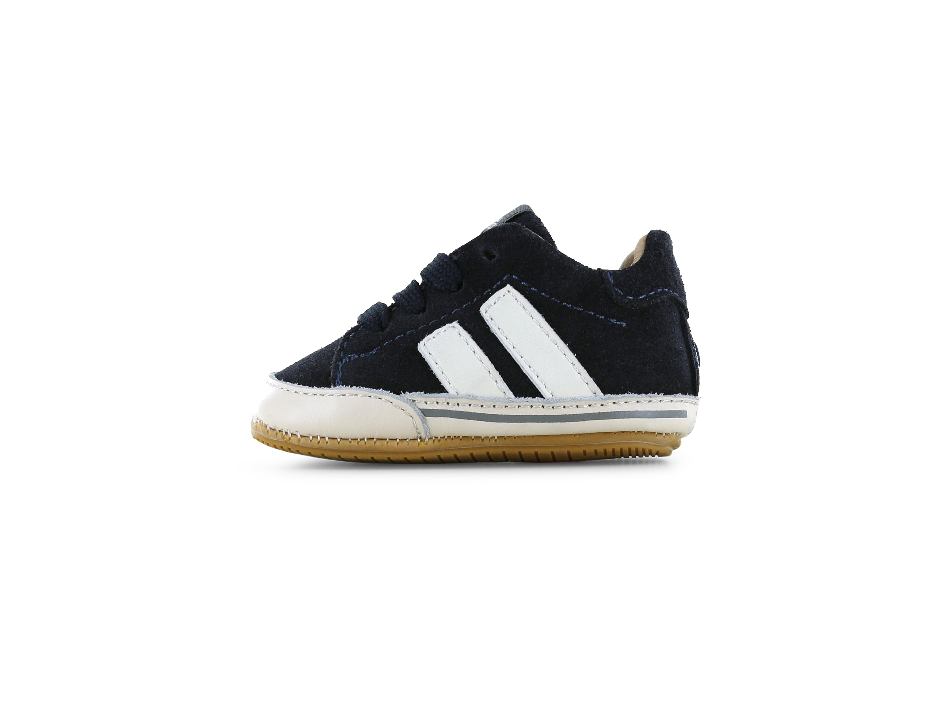 BABY-PROOF® eerste loopschoentjes Navy / Taupe – Suède & leer – Shoesme