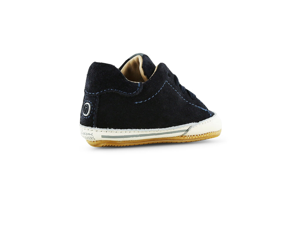 BABY-PROOF® eerste loopschoentjes Navy / Taupe – Suède & leer – Shoesme