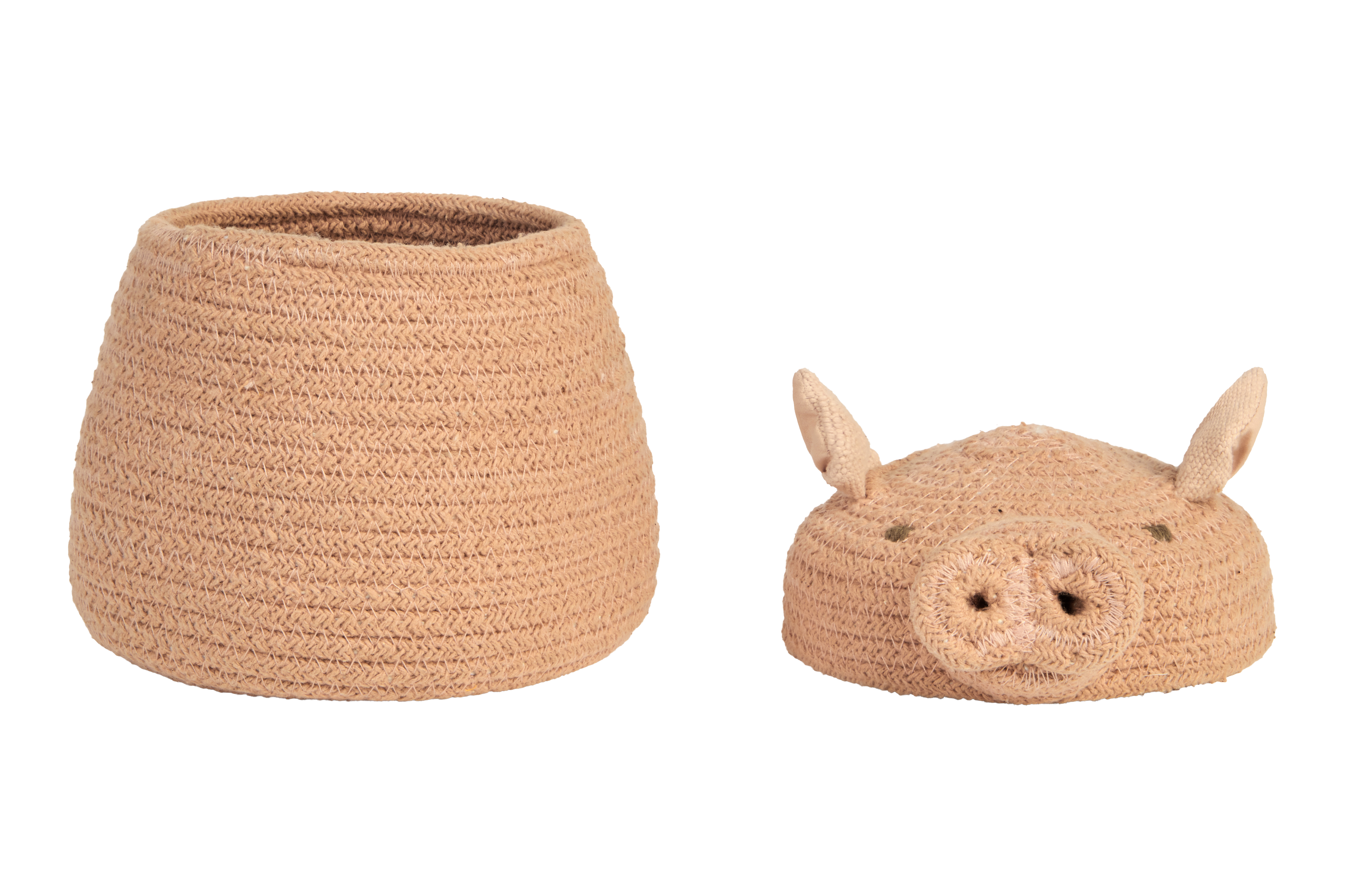 Basket Mini Peggy the Pig - Mini opbergmand varken - Pink - Ø 17 × 15 cm - Lorena Canals - productfoto - afbeelding 3