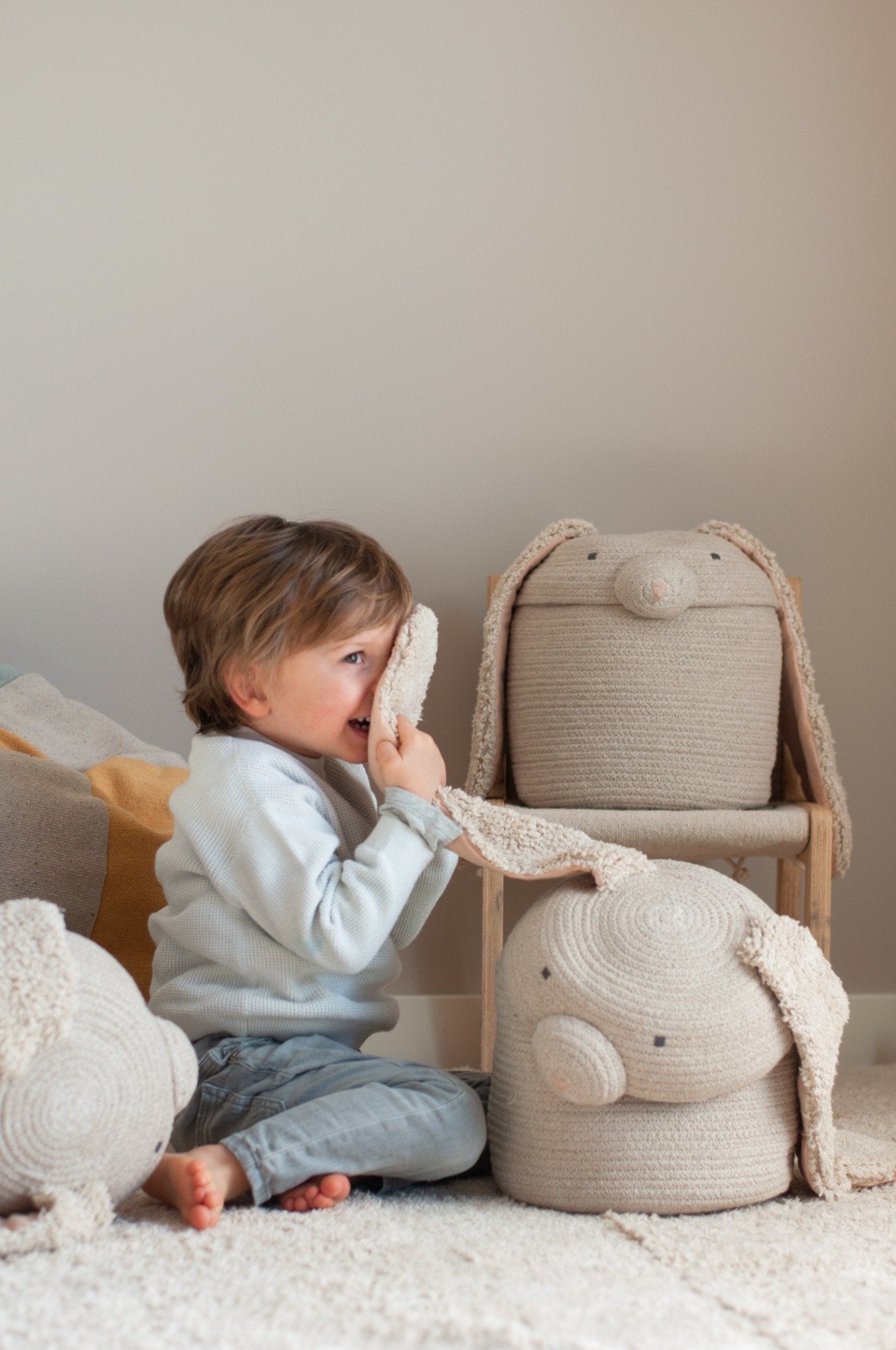 Basket Rita the Rabbit - Opbergmand konijn - Naturel - Ø 25 × 30 cm - Lorena Canals - productfoto - afbeelding 6