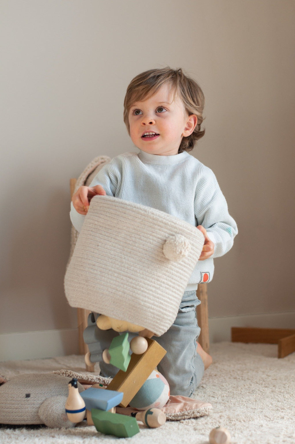 Basket Rita the Rabbit - Opbergmand konijn - Naturel - Ø 25 × 30 cm - Lorena Canals - productfoto - afbeelding 8