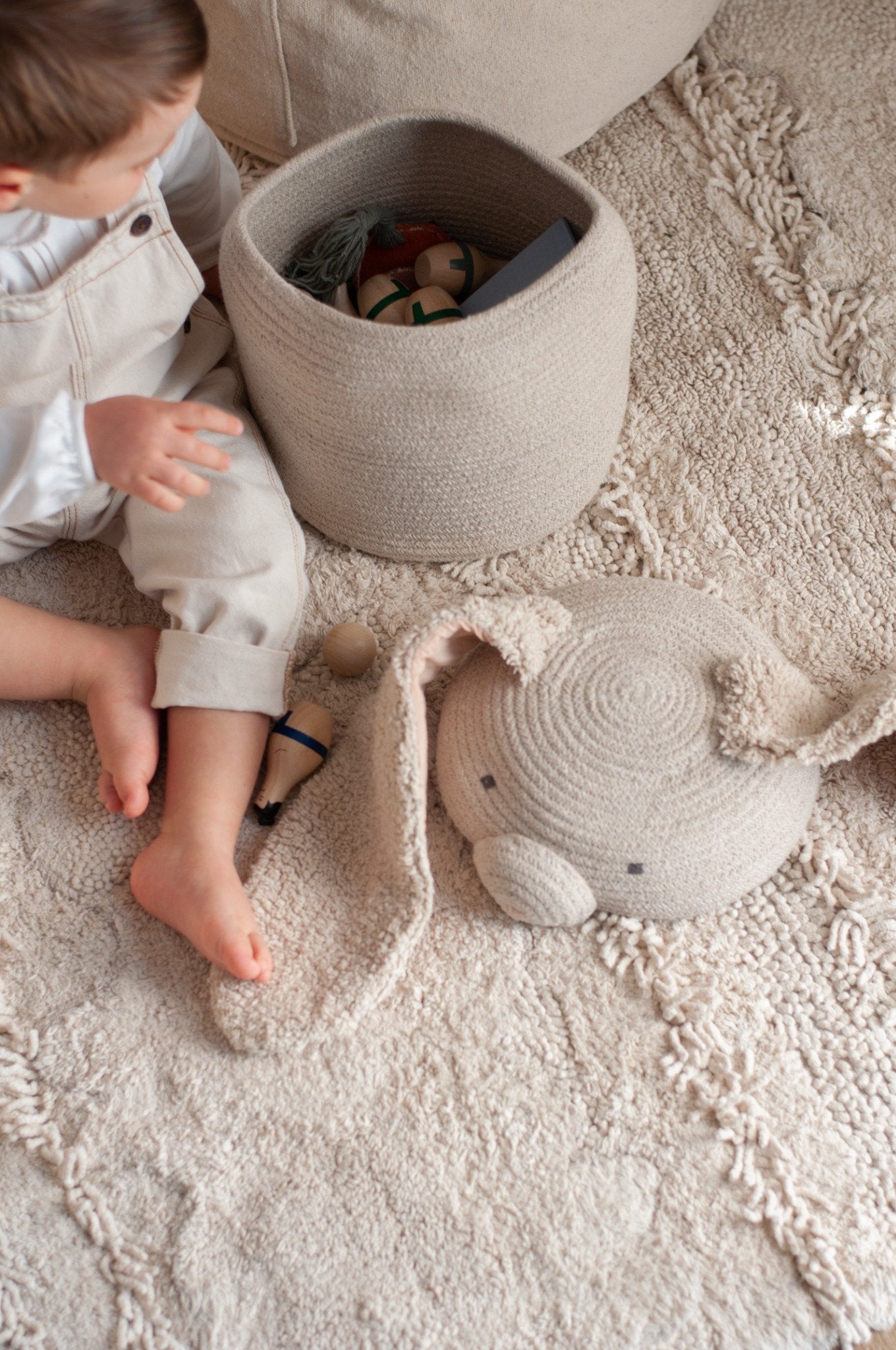 Basket Rita the Rabbit - Opbergmand konijn - Naturel - Ø 25 × 30 cm - Lorena Canals - productfoto - afbeelding 14
