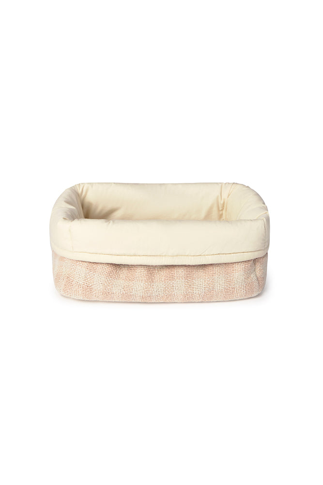 Quilted Basket – Gewatteerde opbergmand – Matcha & Rose – 30 × 20 × 20 cm – Lorena Canals
