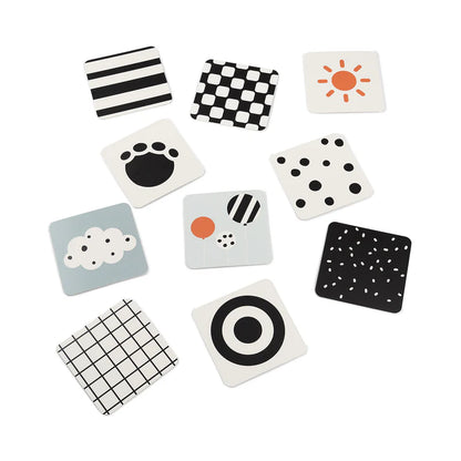 Visual Stimulation Cards - Baby contrast cards 10-pack - Elphee - Colour mix - Done by Deer