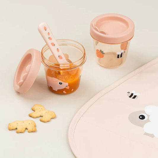 Baby Food Containers (2 pieces) - Storage Boxes - Tiny Farm - Powder - Done by Deer