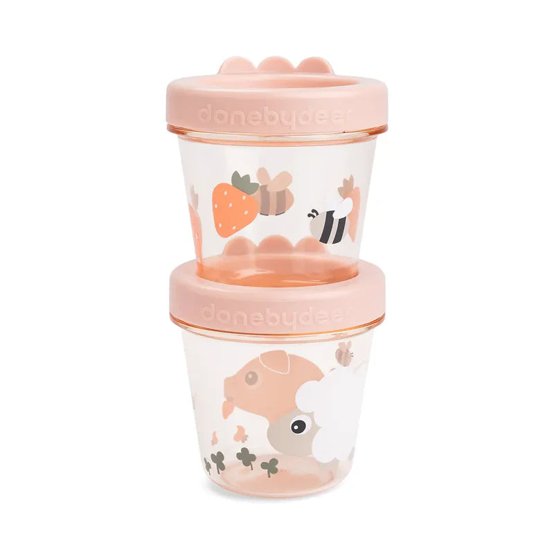 Baby Food Containers (2 pieces) - Storage Boxes - Tiny Farm - Powder - Done by Deer