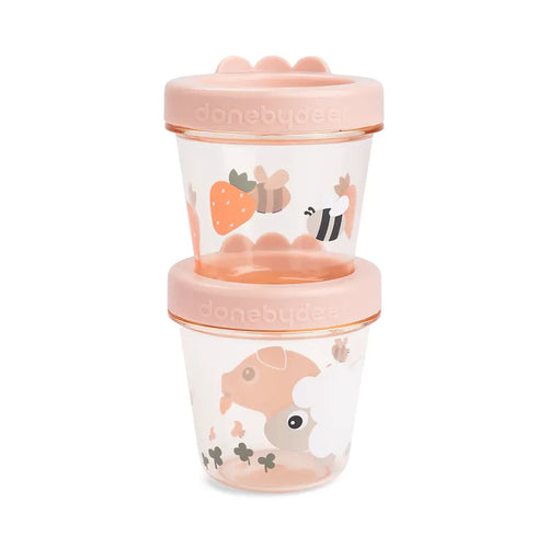 Babyvoedingcontainers (2 stuks) - Bewaarbakjes - Tiny Farm - Poeder - Done by Deer - productfoto