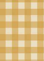 Detailansicht des ockergelben und cremefarbenen Karomusters der Gingham-Tapete von Atelier Chien.