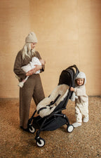 Merino wollen kinderwagen inleg Snuggler® - Milk - BINIBAMBA