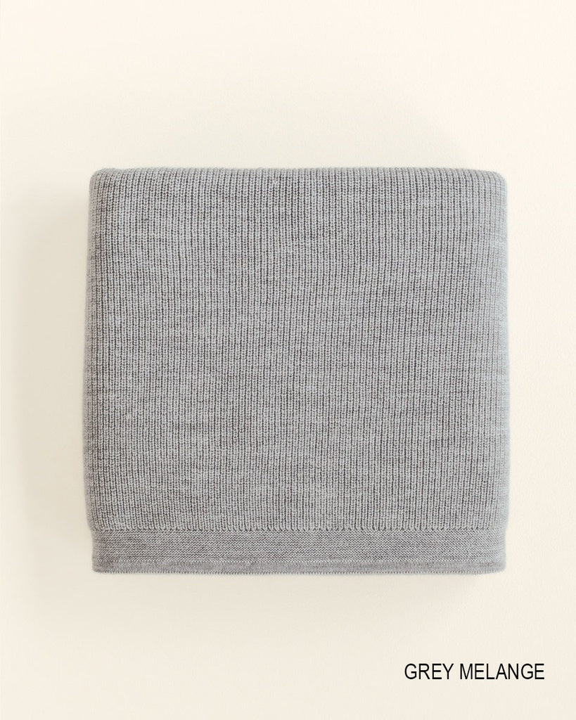 Baby Blanket - Felix Blanket - Merino wool - HVID