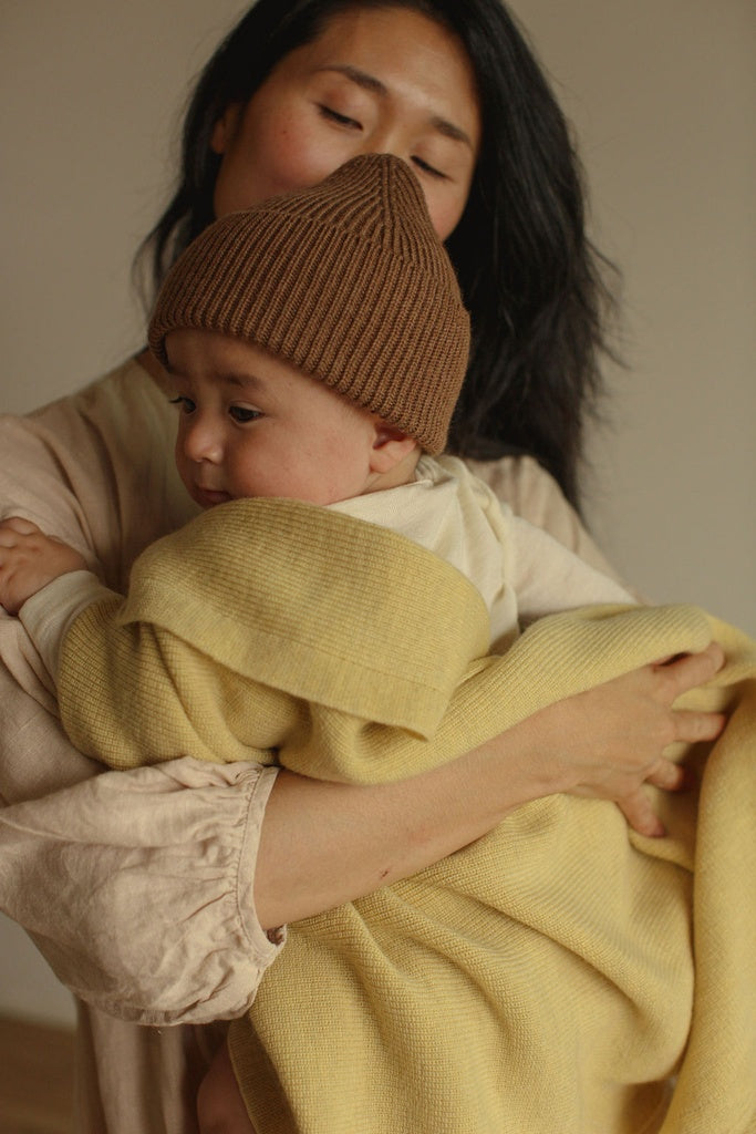 Baby Blanket - Felix Blanket - Merino wool - HVID