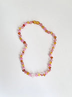 Barnsteen en edelstenen ketting - Bondi - 32 cm - Nirrimis - productfoto - afbeelding 3