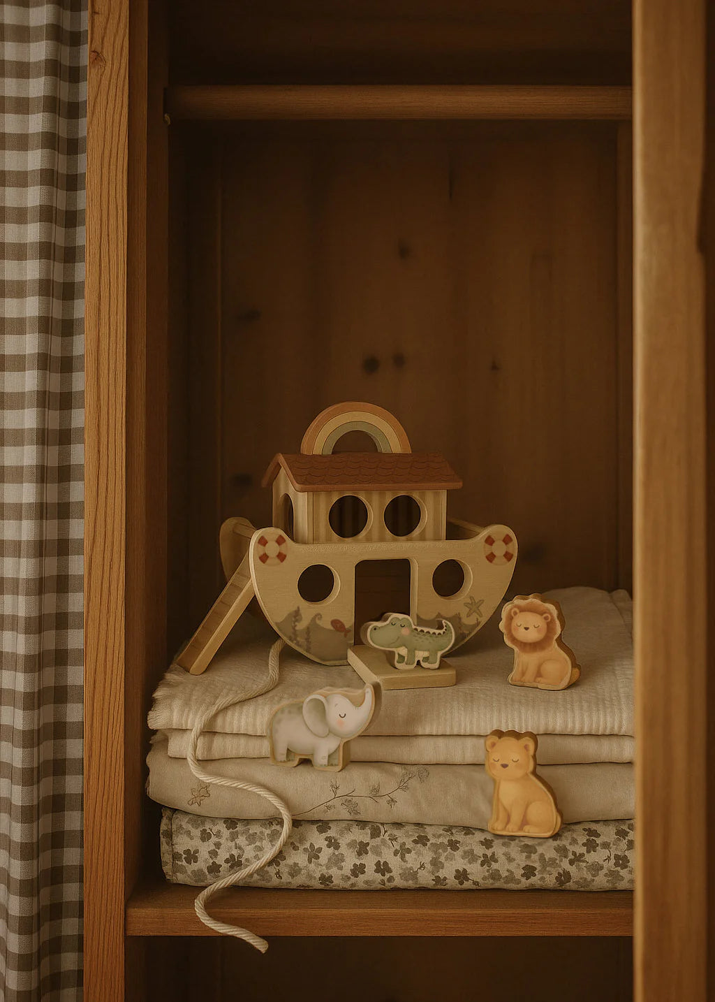 Speelboot rijgset - Buddy Boat - Houten speelgoed - Mrs Ertha - productfoto - afbeelding 3