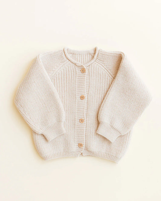 Strickjacke Inga - Seamless cardigan – Merinowolle – HVID