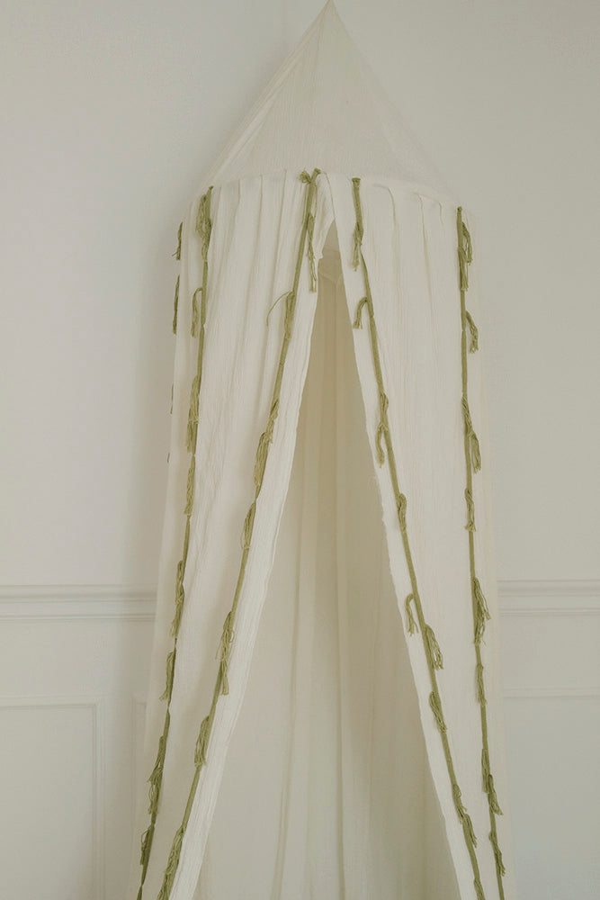 Canopy Crepe Swan - Ivory - Katoenen bedhemeltje - Lorena Canals - productfoto - afbeelding 2