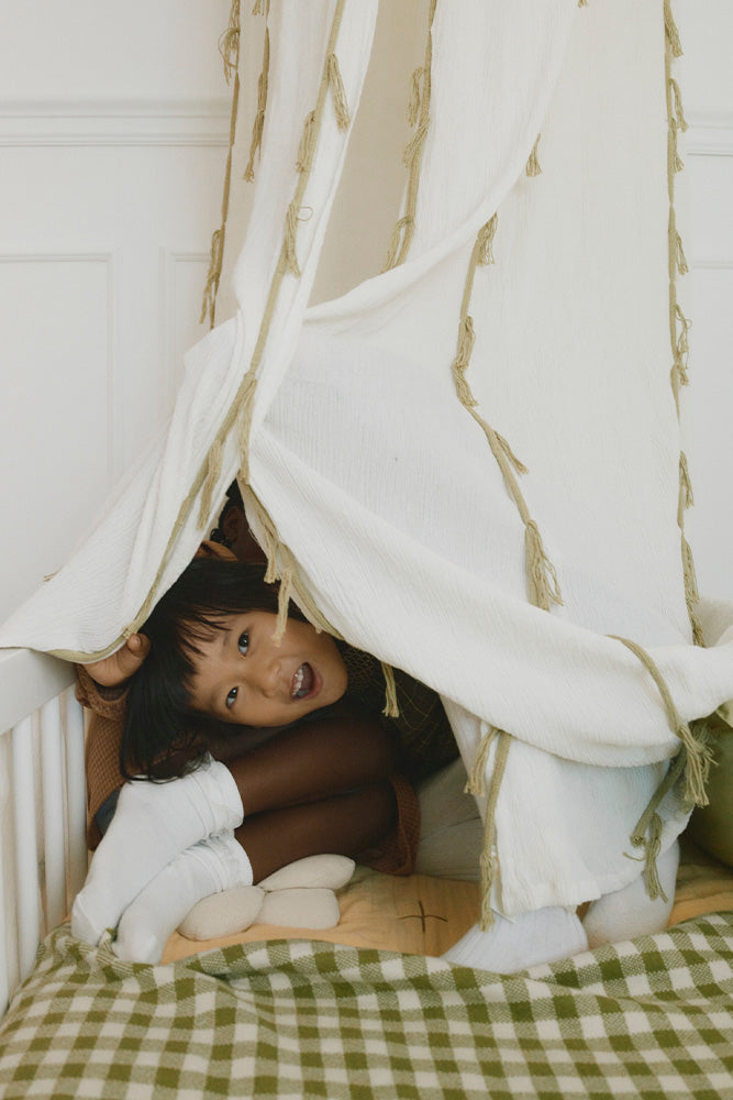 Canopy Crepe Swan - Ivory - Katoenen bedhemeltje - Lorena Canals - productfoto - afbeelding 3