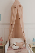 Canopy Crepe Swan - Rose - Katoenen bedhemeltje - Lorena Canals - voorkant - afbeelding 3