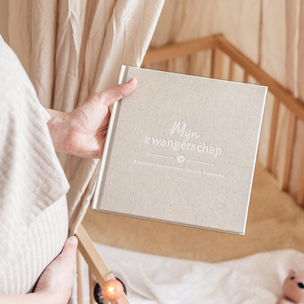 Baby invulboekje - Invulboek Mijn Zwangerschap - Linnen Beige - Fyllbooks - productfoto - afbeelding 8