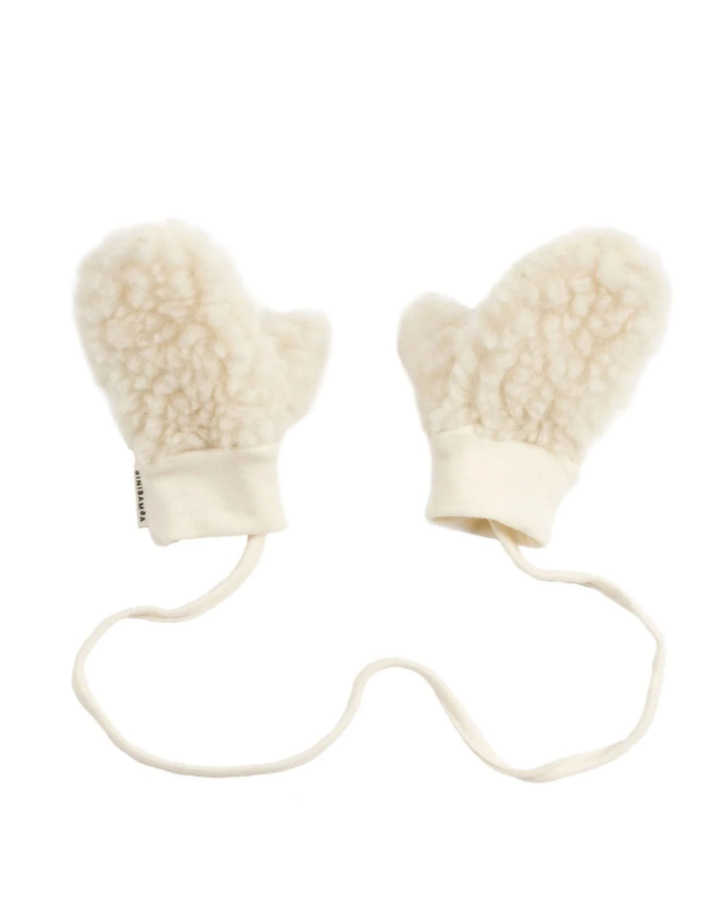 Milk Mittens – Wollen wanten met koord - 100% merinowol – BINIBAMBA