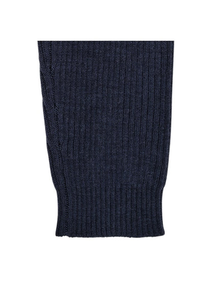 Copenhagen Colors - Merino Classic Rib Leggings - Baby legging - 100% merinowol - close up donkerblauw