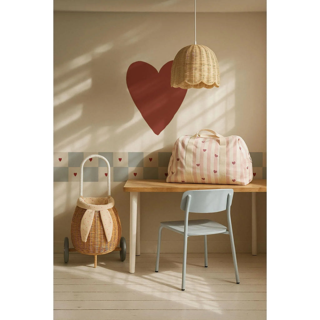 Behangrand – Border Check with Hearts – 25 cm – Dekornik
