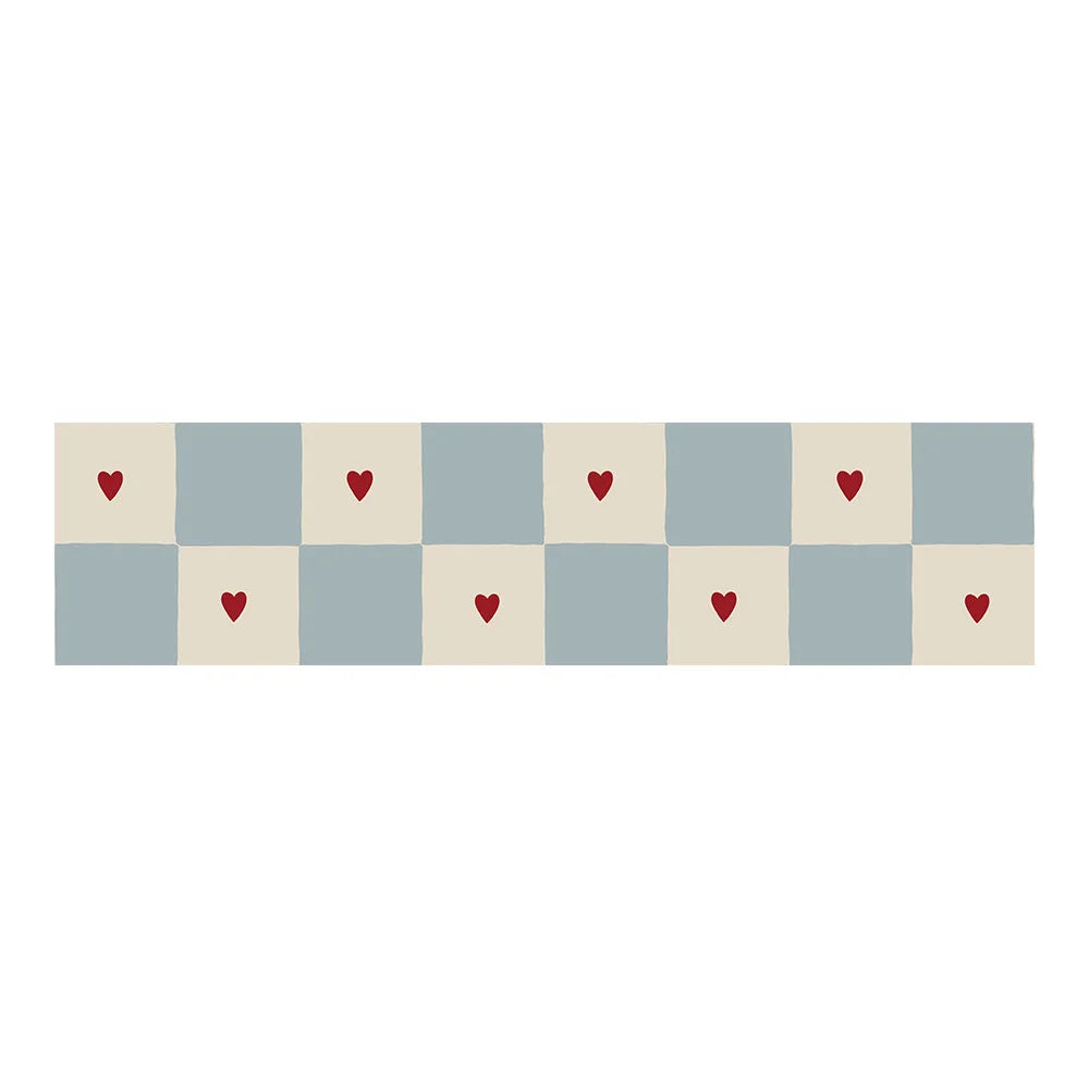 Behangrand – Border Check with Hearts – 25 cm – Dekornik