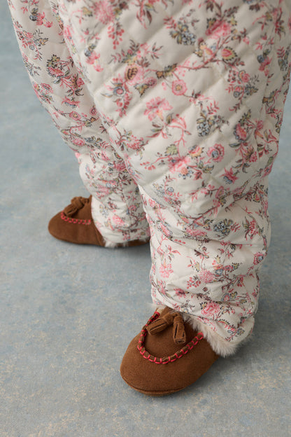Baby slofjes Samsam - Suède leer - Tan - Louise Misha