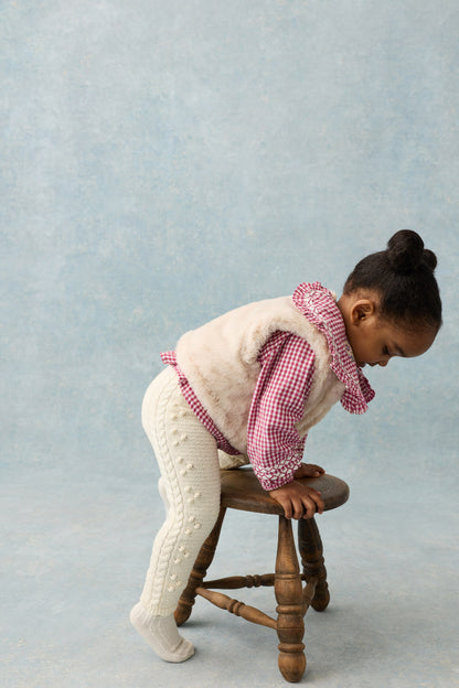 Gebreide babylegging Molda - Katoen - Cream - Louise Misha