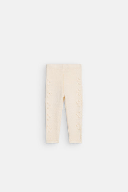 Gebreide babylegging Molda - Katoen - Cream - Louise Misha