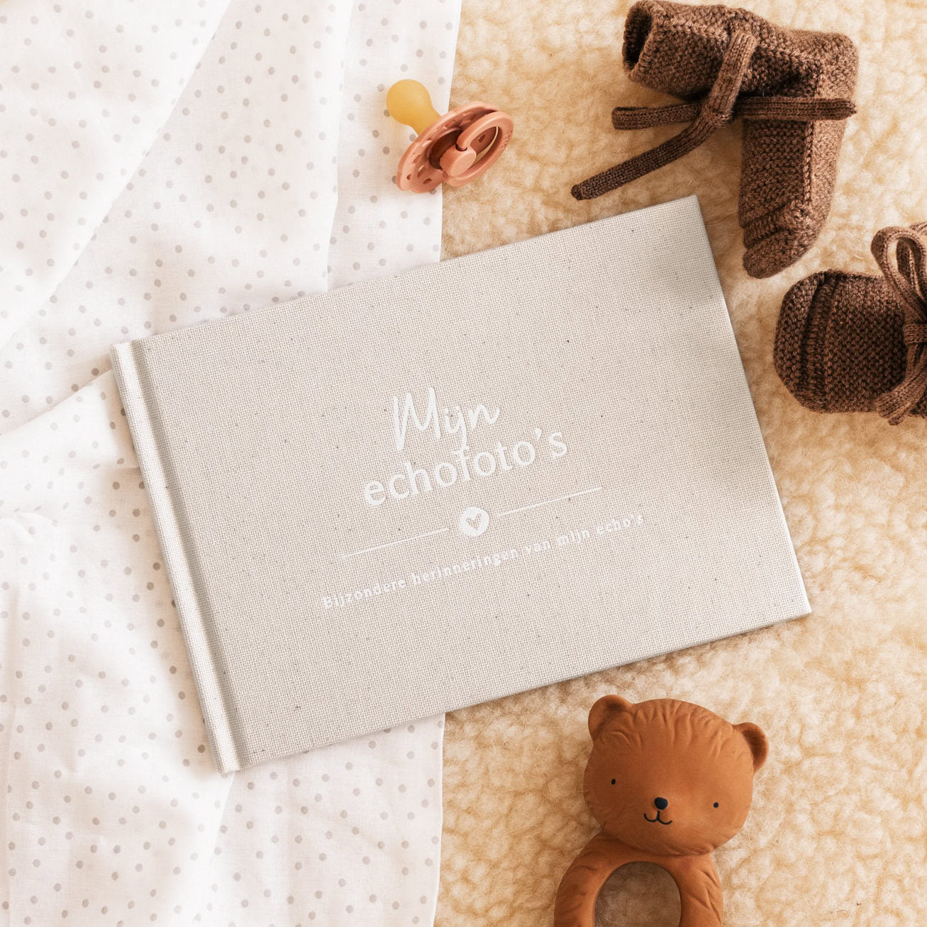 Baby invulboekje - Mijn echofoto´s - Linnen Beige - Fyllbooks - productfoto - afbeelding 8