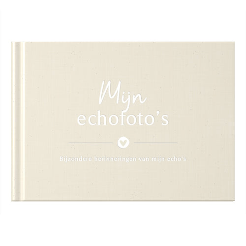 Baby invulboekje - Mijn echofoto´s - Linnen Beige - Fyllbooks - productfoto