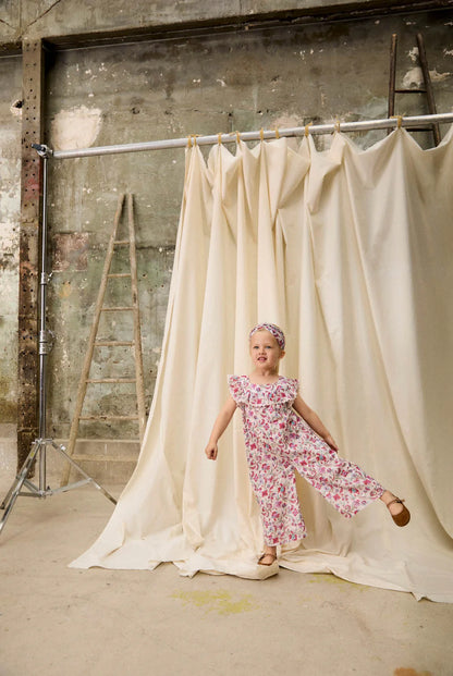 Jumpsuit - Overall Irma - Biologisch katoen - Cream Floral Haven - Louise Misha
