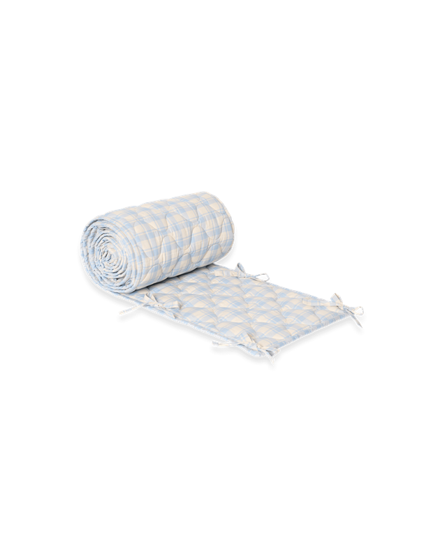 Gewatteerde ledikantbumper Plaid - Biologisch katoen - 360 x 30 cm - Garbo&Friends