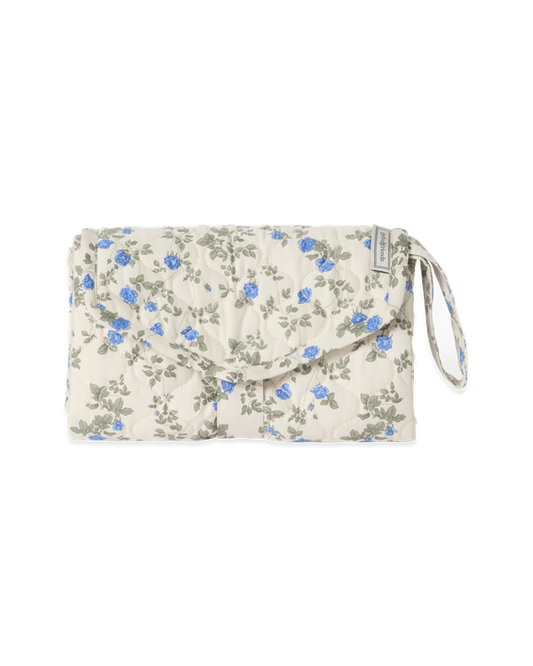 Wickelauflage - Changing Mat Quilted Viola - Bio-Baumwollsatin - Garbo&Friends