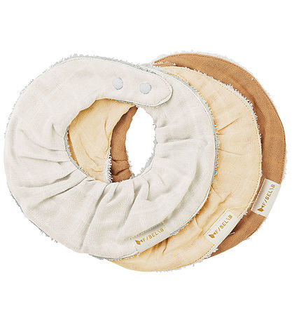 Fabelab Slabbetjes - Ruffle - 3-pack - Wheat Mix - Bandana