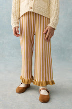 Gestreepte broek met ruches Salia - Biologisch katoen - Honey Blush Stripes - Louise Misha - voorkant - afbeelding 4