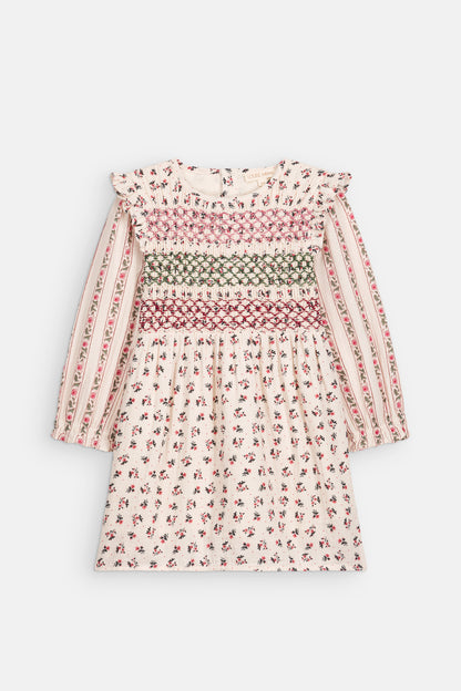 Jurk Saralinou & Saralina - Biologisch katoen - Cream Pink Sorrel - Louise Misha