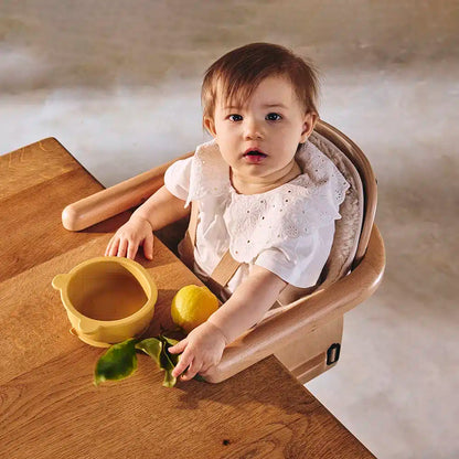HIKO Baby Table Seat - Wooden High Chair - From 6 Months up to 15 kg - Charlie Crane