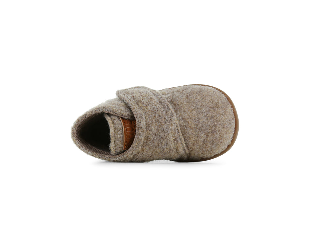 Wolvilten slofjes ExtremeFlex® - Babyschoentjes - Taupe - Shoesme