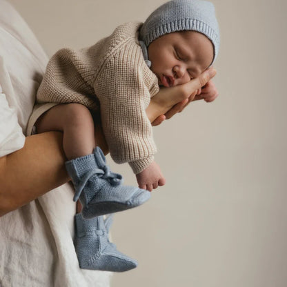 Bonnet Dolly - Baby Knitted Hat - Merino wool - HVID