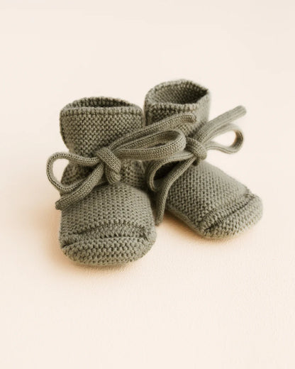 Booties - Baby Slofjes - Merinowol - HVID