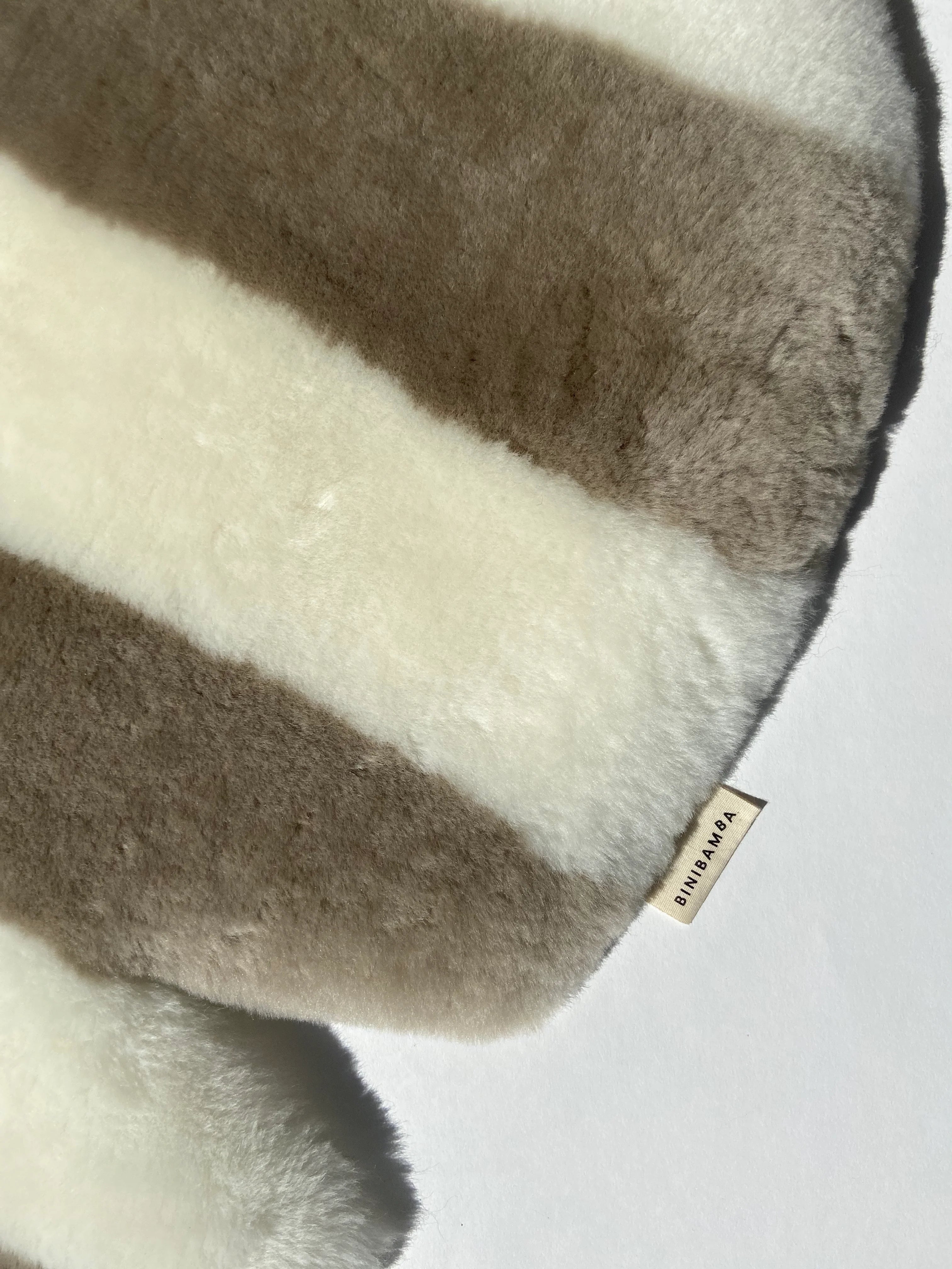 Merino wool stroller liner Snuggler® - White Toastie - BINIBAMBA