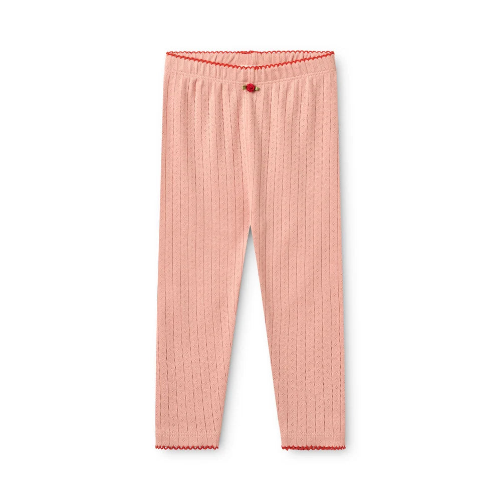 Liva Pointelle Legging – Warm Pink – 100% Katoen - Flöss