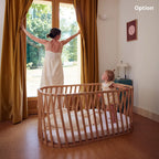 LUGO Evolving Wooden Baby Bed - Meegroeiend Houten Bed 70x90 / 70x140 cm - Van Geboorte tot 7 Jaar - Charlie Crane - productfoto - afbeelding 6