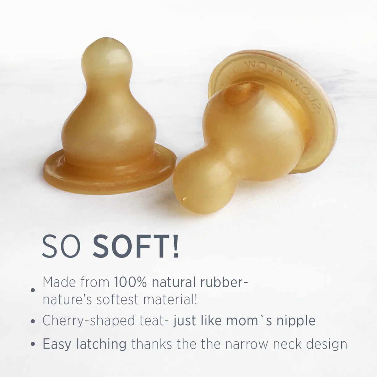 Glazen babyfles - Natuurrubber - Standard Neck Baby Bottle - 120ML - 0-6 maanden - Hevea
