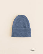 Gebreid mutsje - Fonzie newborn - Merino wol - HVID